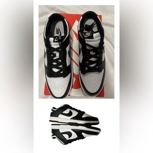 NIB Nike Dunk Low Retro Black and White Color Blocked